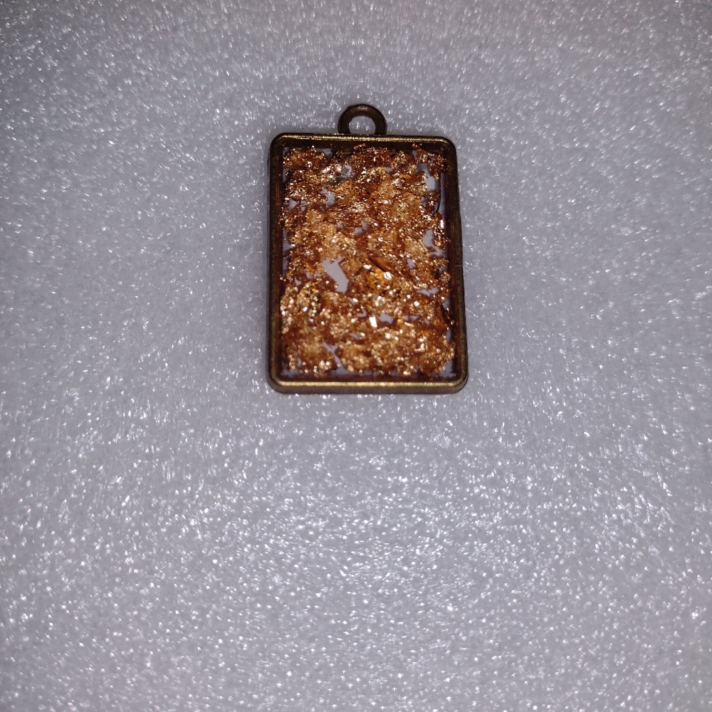 (RESERVED) Jesus Handmade Pendant With Gold Leaf - Picture 7 of 8